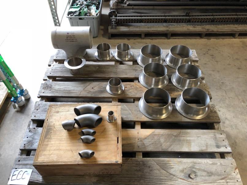 Lot of (18)pcs of Titanium Fittings - Elbows, Stub Ends and Tees, Schedule 10S